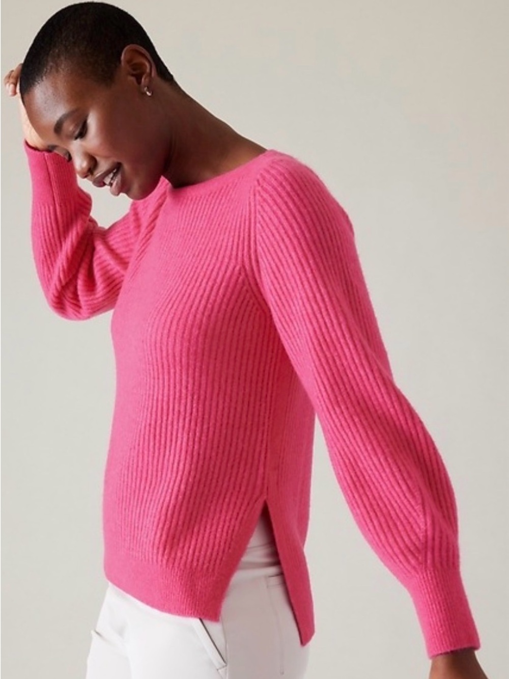 Athleta | Layover Sweater - Tulip Pink